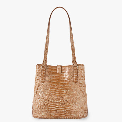 Fiora Honey Brown Melbourne Bucket Bag Back View