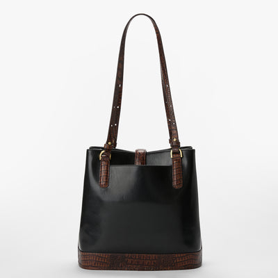 Black Tuscan Fiora Bucket Bag Back View 