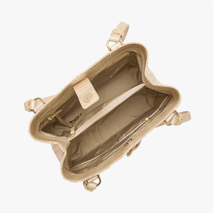 Pink Novella Fiora Bucket Bag Open Top View