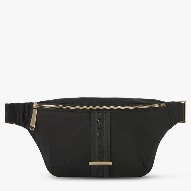 Black Stellvia Harker Belt Bag Front View 