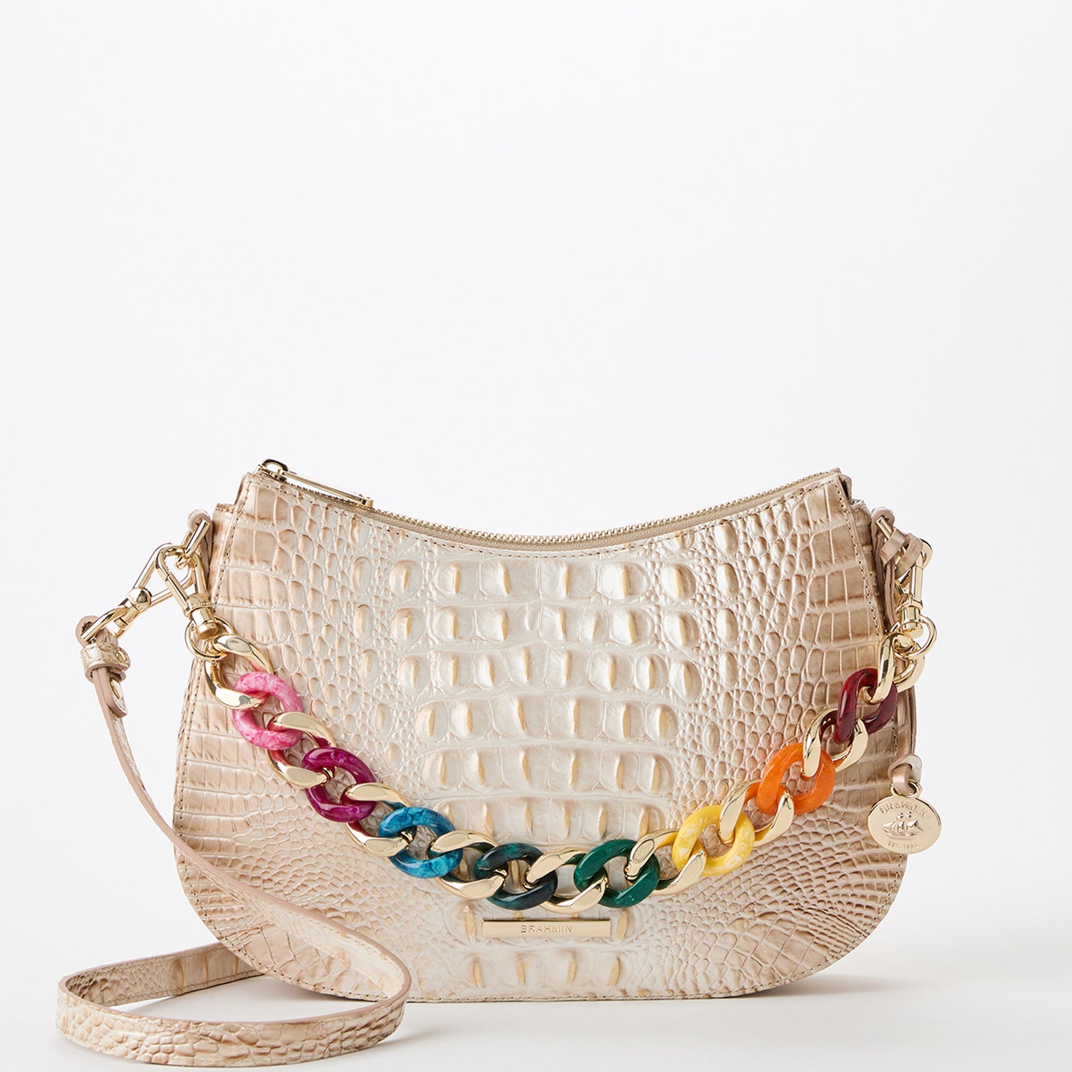 Brahmin beige purse sale