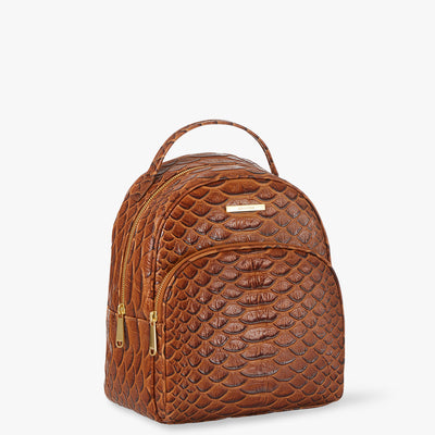 Honey Brown Saratoga Chelcy Backpack Side View 
