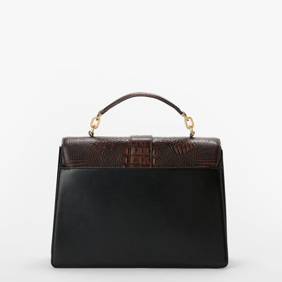 Black Tuscan Hallie Satchel Back View 