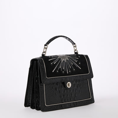 Black Revel Hallie Satchel Side View 