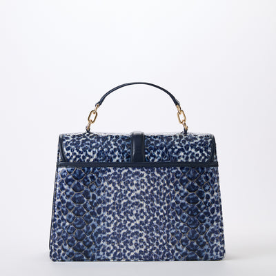 Hallie Navy Meadowport Satchel Back View