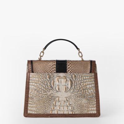 Timeless Taupe Skien Hallie Satchel Back View 