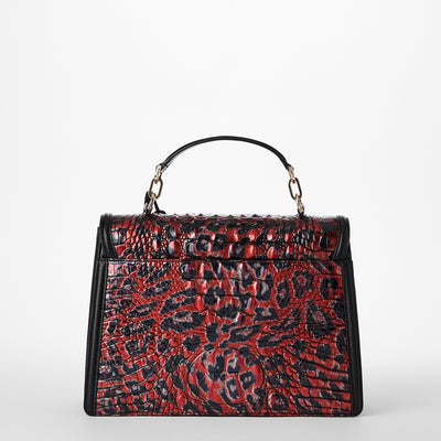 Red Leopardess Hallie Satchel Back View 