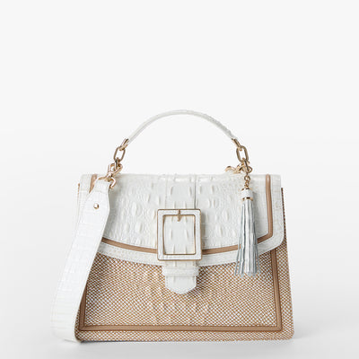 Sea Salt White Colada Hallie Satchel Front View