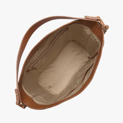 Parin Tan Cloverly Shoulder Bag Open Top View