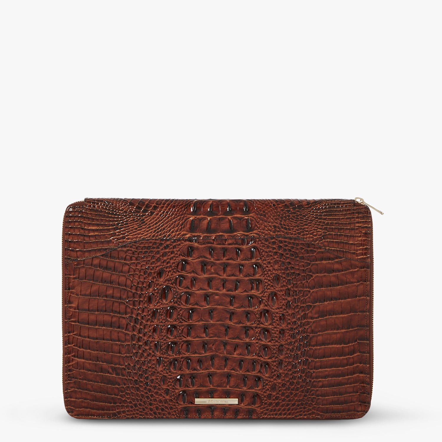 Landon Portfolio Leather Laptop Case Pecan BRAHMIN