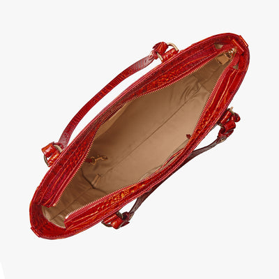 Radiant Red Melbourne Ezra Tote Open Top View 
