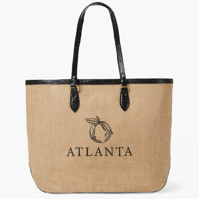 Brooklyn Black Landmark Atlanta Tote Front View