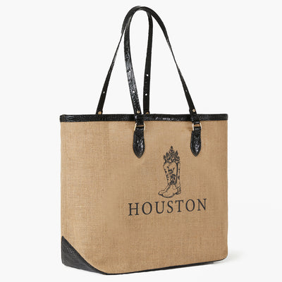 Brooklyn Black Landmark Houston Tote Side View