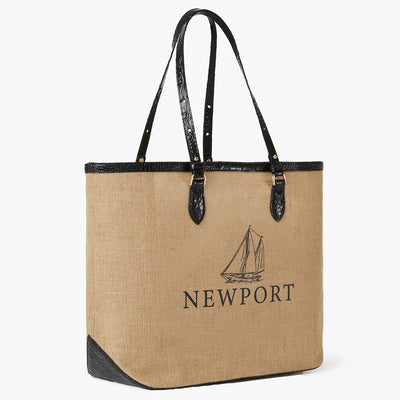 Brooklyn Black Landmark Newport Tote Side View