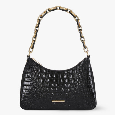 Black Melbourne Mod Esme Shoulder Bag Front View 