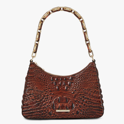 Pecan Melbourne Mod Esme Shoulder Bag Front View 