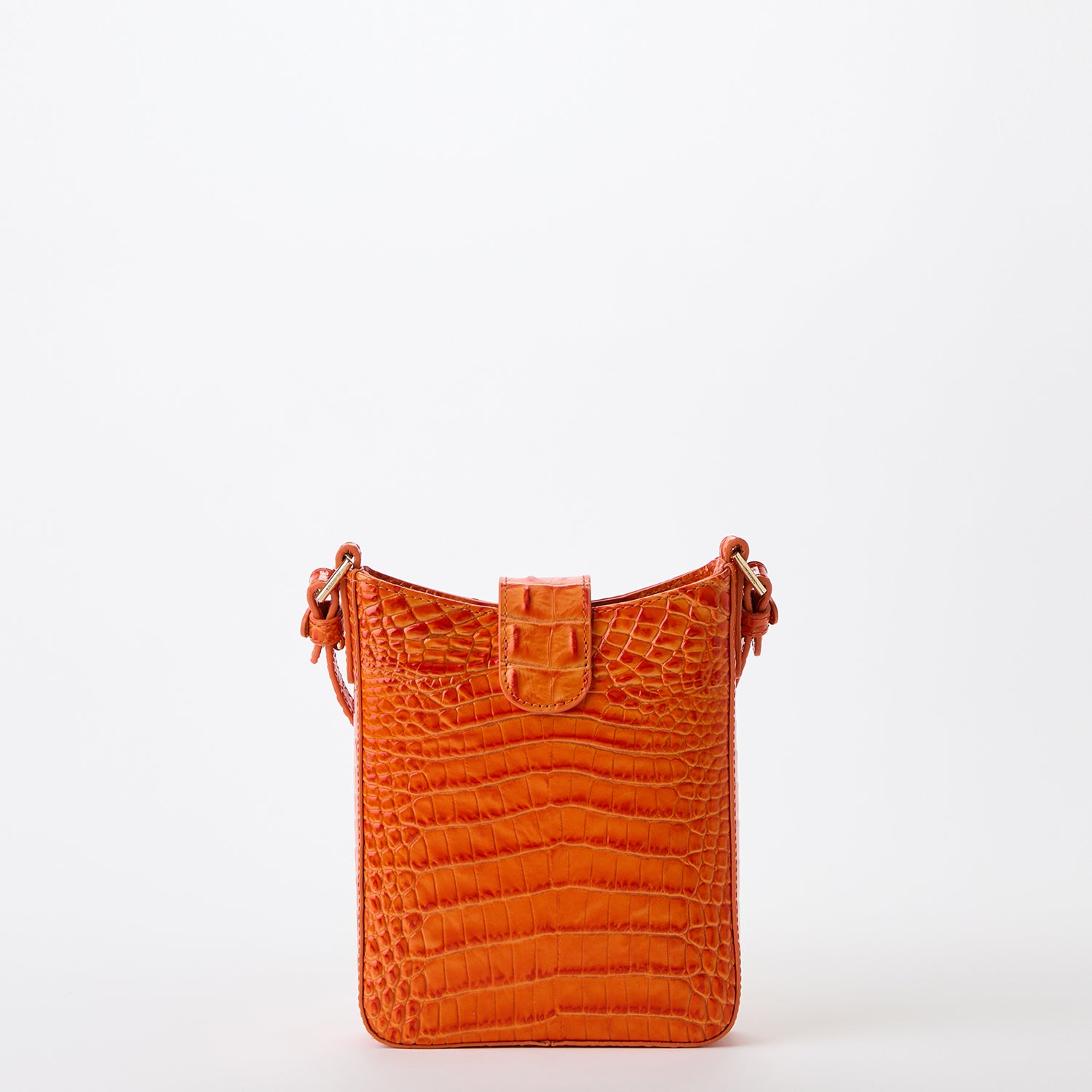 Brahmin Marley Crossbody Orange Leather