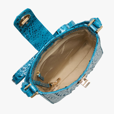 Vibrant Azure Melbourne Marley Crossbody Open Top View 
