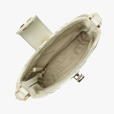 Ivory Flashback Marley Crossbody Open Top View 
