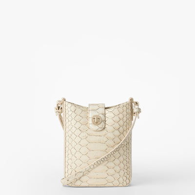 Oyster Grey All Over Snake Marley Crossbody Front View 