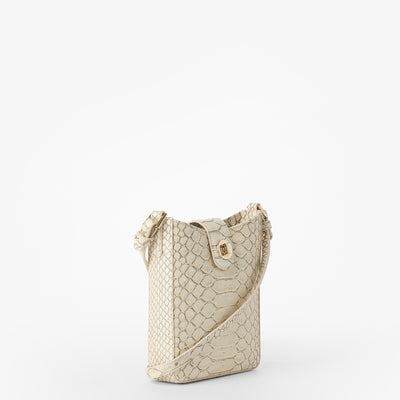 Oyster Grey All Over Snake Marley Crossbody Side View 