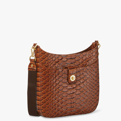 Honey Brown Saratoga Leia Crossbody Side View 
