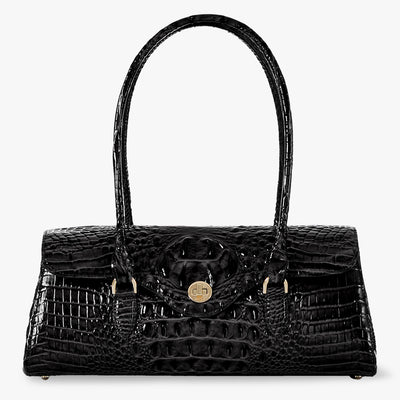 Black Melbourne Dayan Satchel Front View 