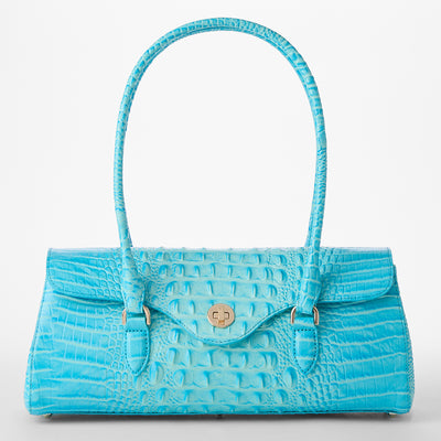 Tropic Blue Melbourne Dayan Satchel Front View 