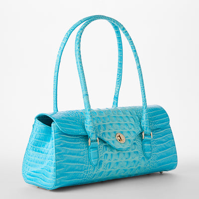 Tropic Blue Melbourne Dayan Satchel Front View 