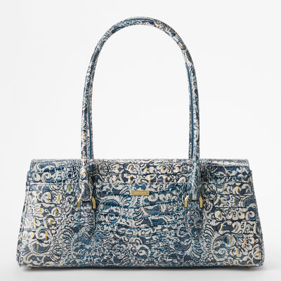 Blue Filigree Melbourne Dayan Satchel Back View 
