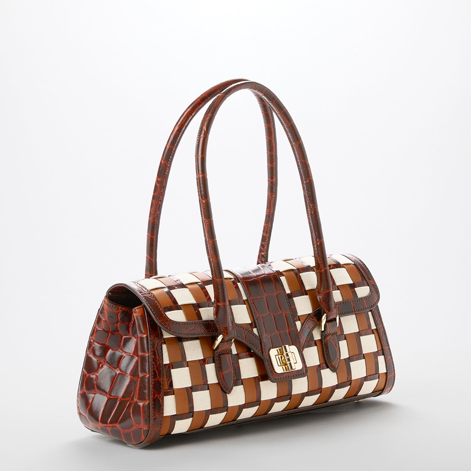 BRAHMIN high quality Danielle Satchel in Pecan