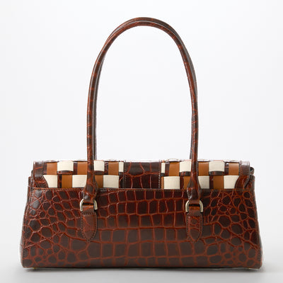 Pecan Edgewater Dayan satchel Handbag back view