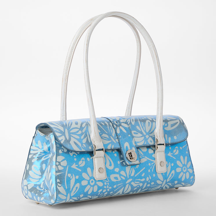 Bellbottom Blue Lucent Dayan Satchel Side View