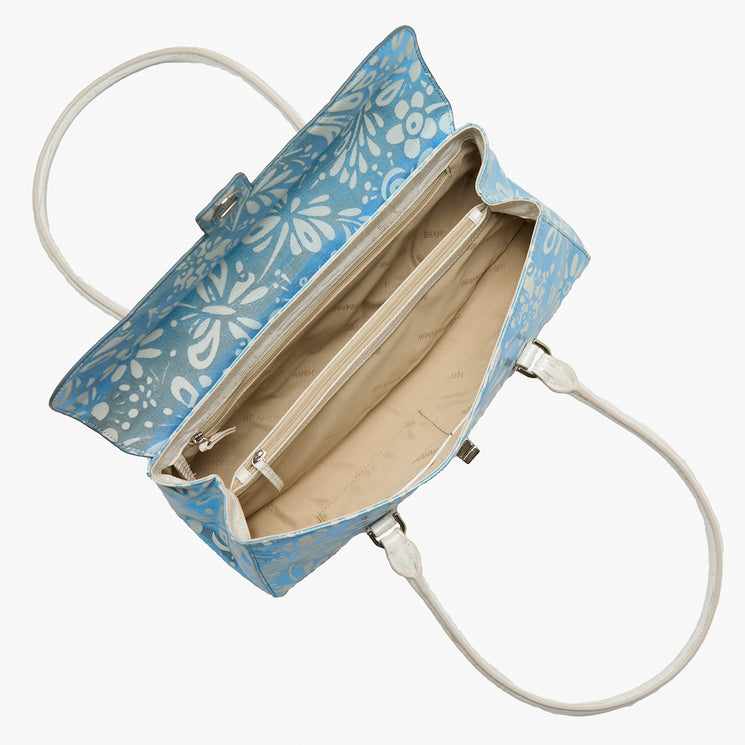 Bellbottom Blue Lucent Dayan Satchel Open Top View