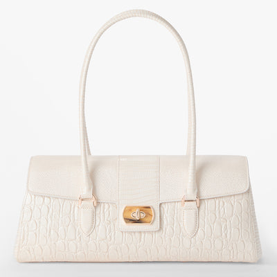 Sea Salt White Carman Dayan Satchel Front View