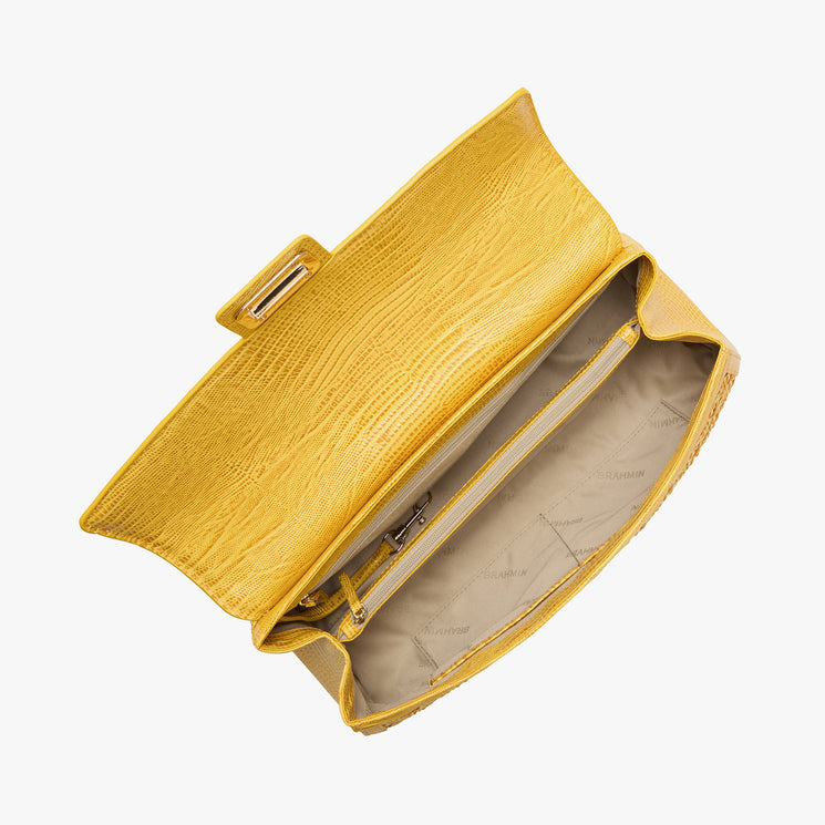 Vivid Yellow Sunshadow Dayan Satchel Open Top View