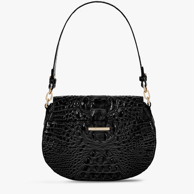 Black Melbourne Cynthia Shoulder Bag Back View 