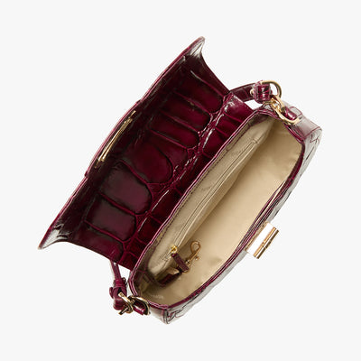 Merlot Nerina Cynthia Shoulder Bag Open Top View 