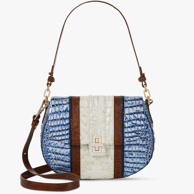 Coastal Blue Odysea Cynthia Shoulder Bag Front View with Strap 