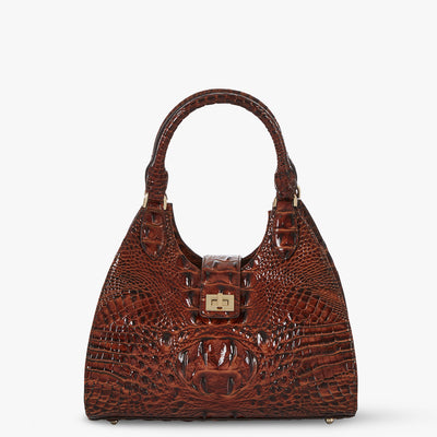 Pecan Melbourne Adrian Satchel Front View 