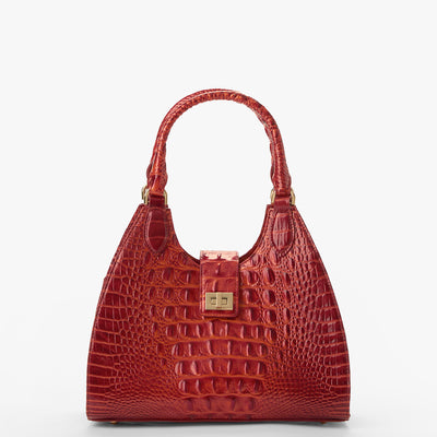 Radiant Red Melbourne Adrian Satchel Front View 
