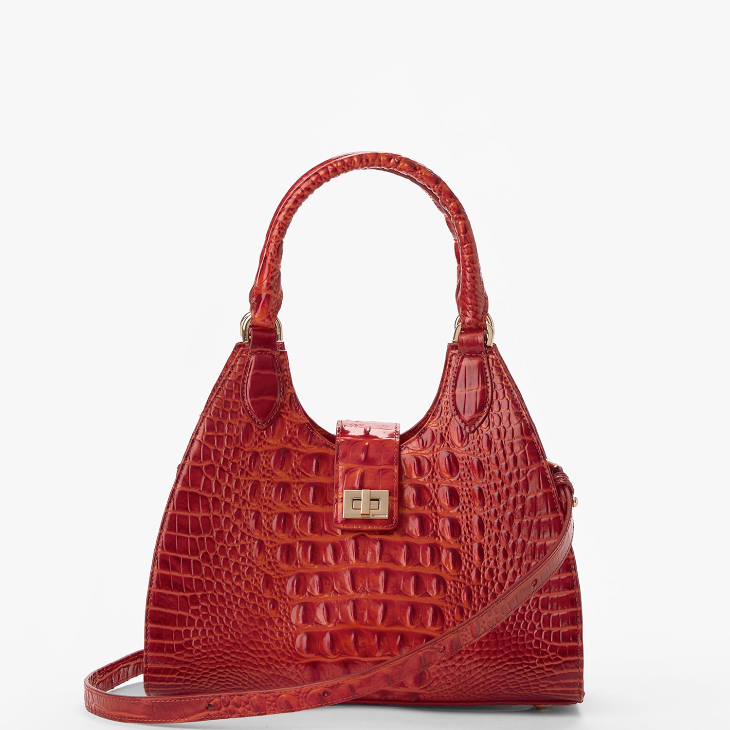 Brahmin Red sold Croc Crossbody