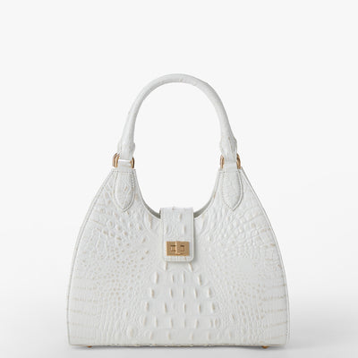 Sea Salt White Melbourne Adrian Satchel Front View