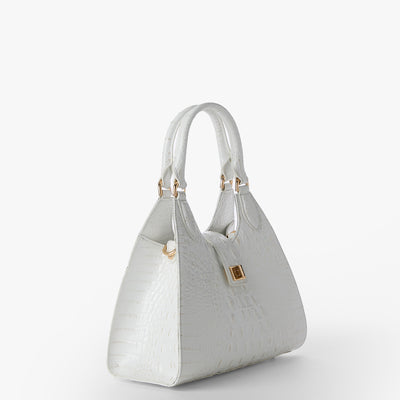 Sea Salt White Melbourne Adrian Satchel Side View