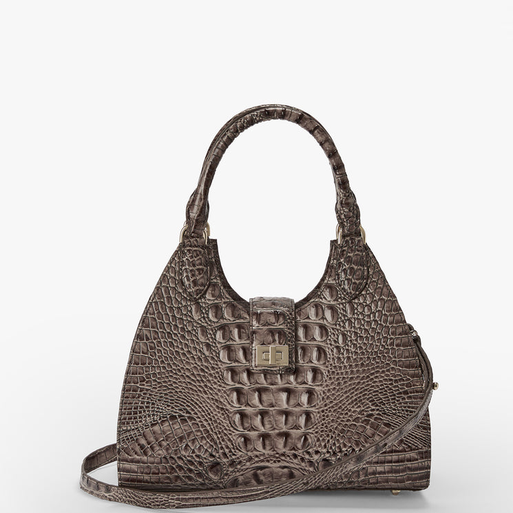 Smokey Taupe Melbourne Adrian Front View with Strap 