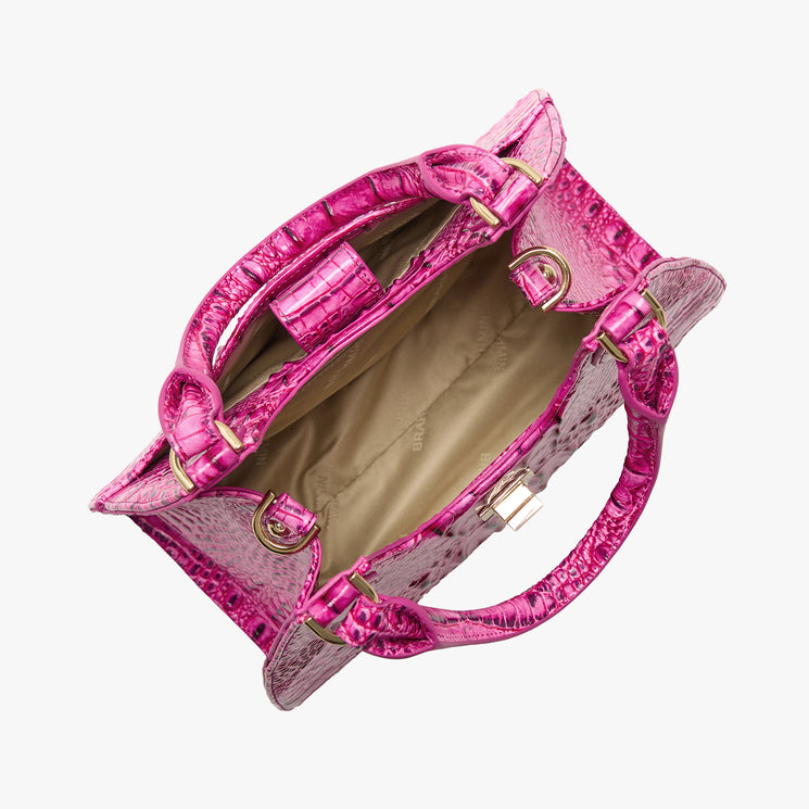 Electric Fuchsia Melbourne	Adrian Satchel Open Top View