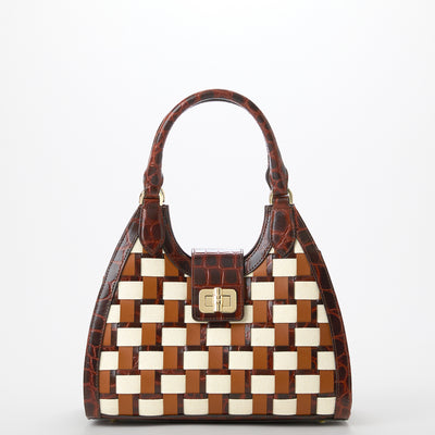 Pecan Edgewater Adrian Stachel Handbag front view