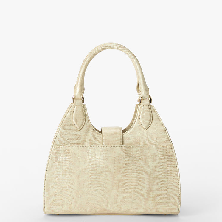 Gold All Over Lizard Adrian Satchel Back View