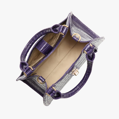 Voltage Violet Sirona Adrian Satchel Open Top View 
