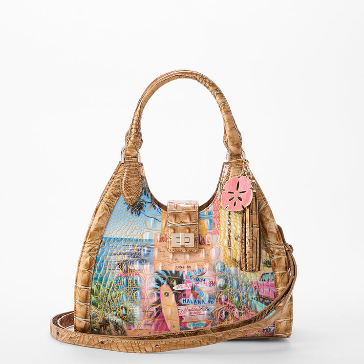 Multi Myrtos Adrian Satchel Front View With Strap
